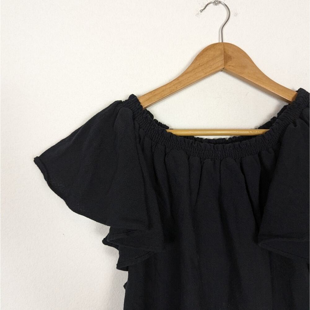 Piper Perth Dress M Black Red Tassel Off Shoulder Boho Mini Cocktail Party - Picture 4 of 7